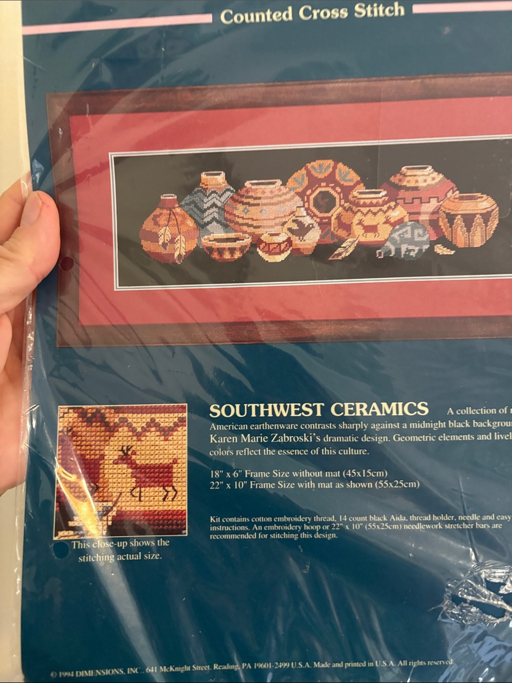 Sunset Southwest Ceramics Counted Cross Stitch Kit